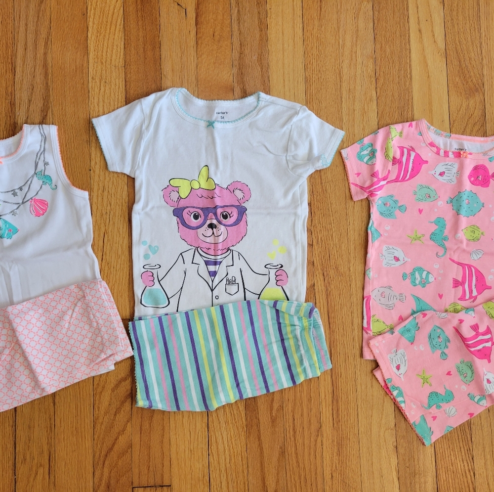 3 pairs Carter's Summer Pajamas